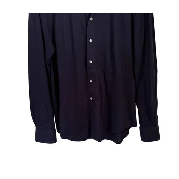 Suitsupply Mens Navy Egyptian Cotton Dress Shirt Navy Blue Size 15.5 Extra Slim - Picture 4 of 10